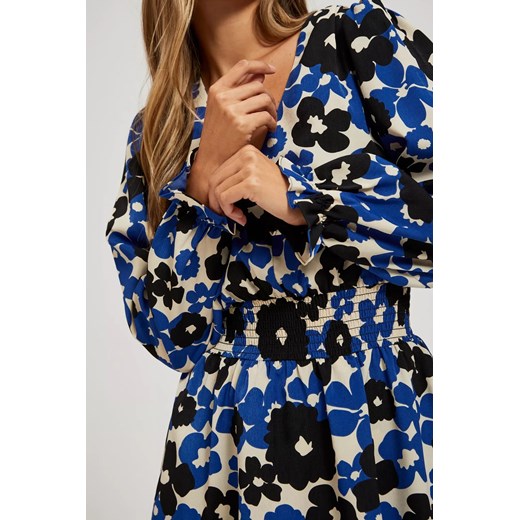 Sukienka z rozkloszowanym dołem niebieska S Moodo.pl