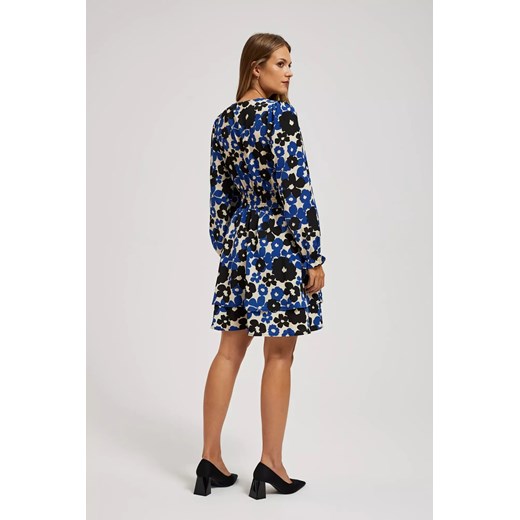 Sukienka z rozkloszowanym dołem niebieska S Moodo.pl