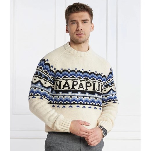 Napapijri Sweter D-HORLICK | Regular Fit | z dodatkiem wełny ze sklepu Gomez Fashion Store w kategorii Swetry męskie - zdjęcie 166481329