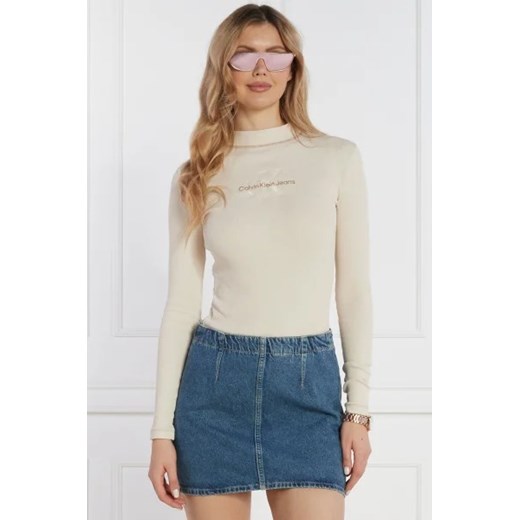 Beżowa bluzka damska Calvin Klein 