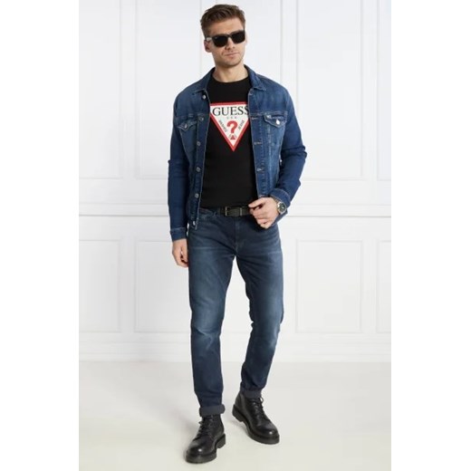 T-shirt męski Guess w stylu młodzieżowym z krótkimi rękawami