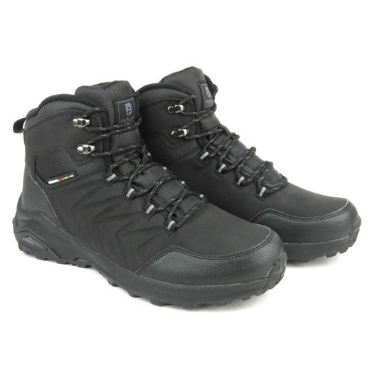 Trekkingi męskie, buty zimowe- Mc Braun 23MN38-6547, czarne ze sklepu ulubioneobuwie w kategorii Buty trekkingowe męskie - zdjęcie 166482658