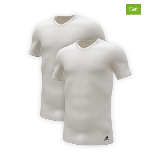 adidas Koszulki (2 szt.) w kolorze białym M Limango Polska promocyjna cena