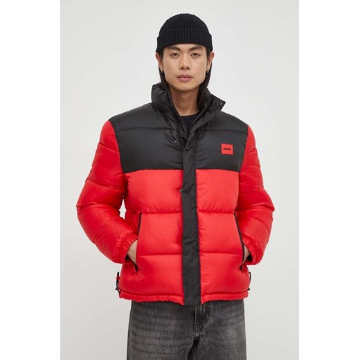 HUGO kurtka męska kolor czerwony zimowa ze sklepu ANSWEAR.com w kategorii Kurtki męskie - zdjęcie 166485259