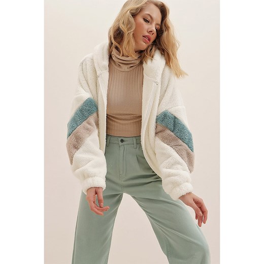 Trend Alacati Kurtka pluszowa w kolorze białym Trend Alacati S okazja Limango Polska