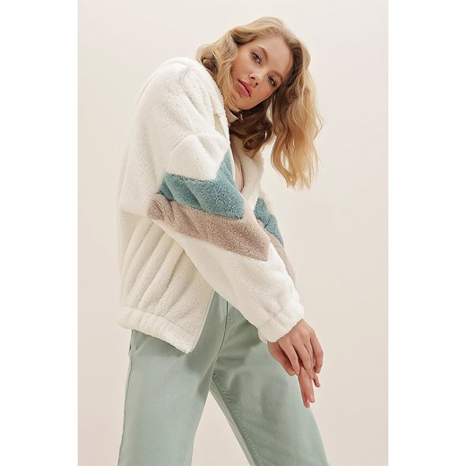 Trend Alacati Kurtka pluszowa w kolorze białym Trend Alacati M okazyjna cena Limango Polska