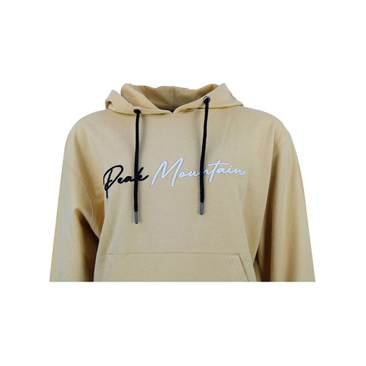 Bluza damska Peak Mountain z napisami beżowa bawełniana 