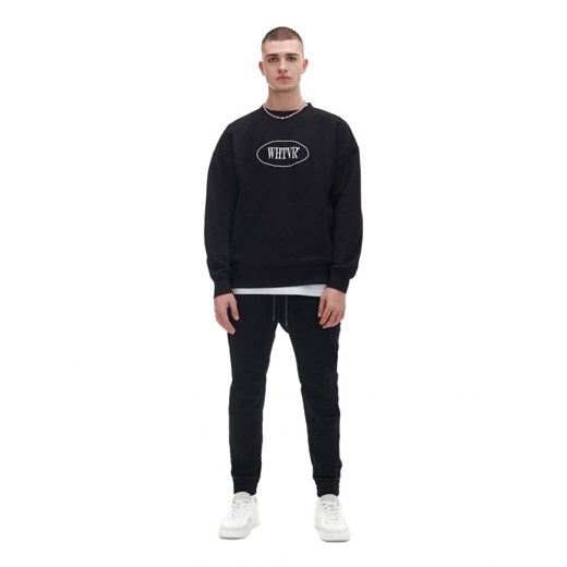 Cropp - Czarna bluza z nadrukami - czarny Cropp L Cropp