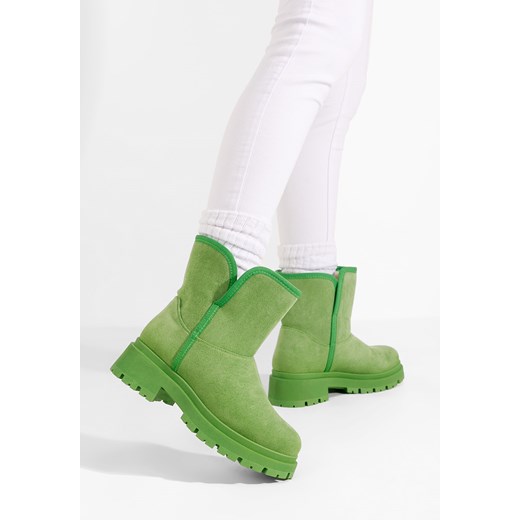 Zielone kozaki Tip Ugg Octavia ze sklepu Zapatos w kategorii Workery damskie - zdjęcie 166492716