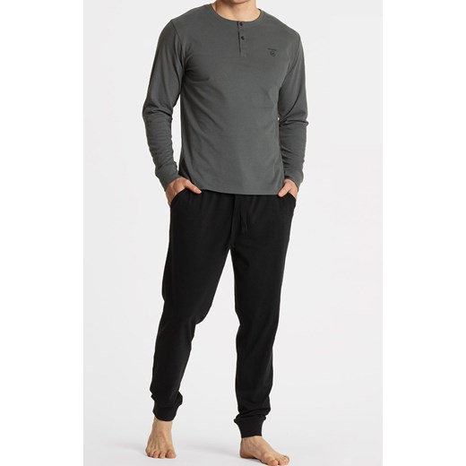 Bawełniana piżama męska NMP-360/01, Kolor jasny khaki, Rozmiar 2XL, ATLANTIC ze sklepu Primodo w kategorii Piżamy męskie - zdjęcie 166494986