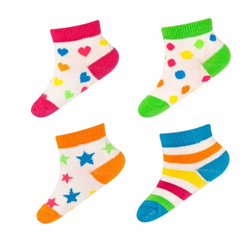 Zestaw 2x Skarpetki niemowlęce kolorowe SOXO we wzorki ze sklepu Sklep SOXO w kategorii Skarpetki dziecięce - zdjęcie 166506346