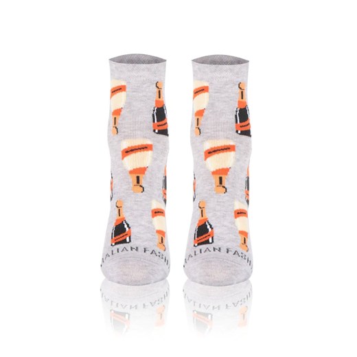 Skarpetki damskie S153Z Prosecco, Kolor szaro-pomarańczowy, Rozmiar 39-41, Gee One ze sklepu Intymna w kategorii Skarpetki damskie - zdjęcie 166516465