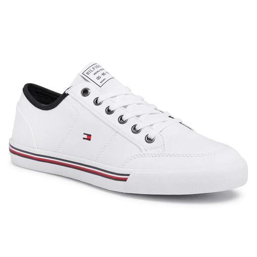 Tenisówki Tommy Hilfiger Core Corporate Textile Sneaker FM0FM02676 White YBS Tommy Hilfiger 43 eobuwie.pl