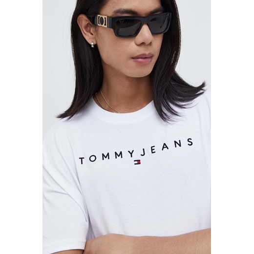 Tommy Jeans t-shirt bawełniany męski kolor biały z aplikacją Tommy Jeans S ANSWEAR.com