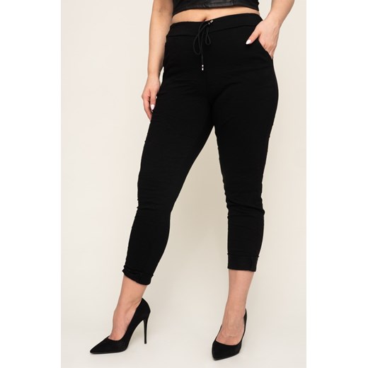 Czarne Spodnie GIATTO ze sklepu TONO w kategorii Spodnie damskie - zdjęcie 166537318
