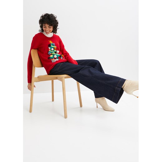 "Sweter bożonarodzeniowy ""Choinka""" 52/54 bonprix
