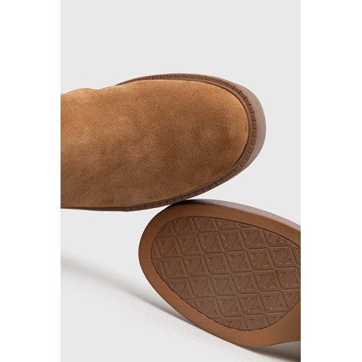 Aldo kozaki zamszowe Rykiel damskie kolor brązowy na słupku 13621048Rykiel Aldo 39 promocja ANSWEAR.com