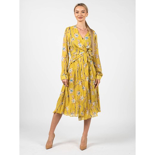 Pinko Sukienka "Boero" | 1G14KE 7932 | Boero | Kobieta | Żółty, Wielokolorowy Pinko 40 wyprzedaż ubierzsie.com