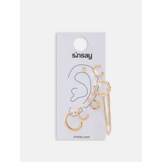 Sinsay - Kolczyki 7 pack - złoty Sinsay Jeden rozmiar Sinsay