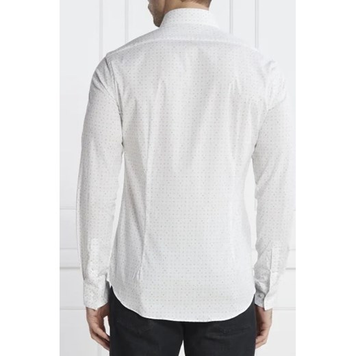 Biała koszula męska Calvin Klein z elastanu z klasycznym kołnierzykiem 