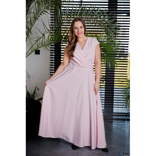 Pudrowo-różowa Sukienka LOREDANA Plus Size 46 TONO