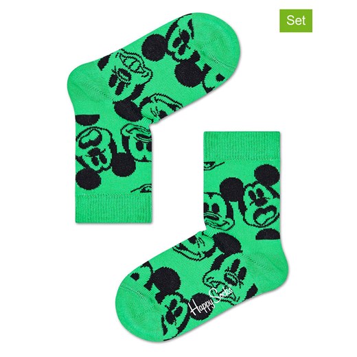 Happy Socks Skarpety (2 pary) w kolorze zielonym Happy Socks 33-35 okazja Limango Polska