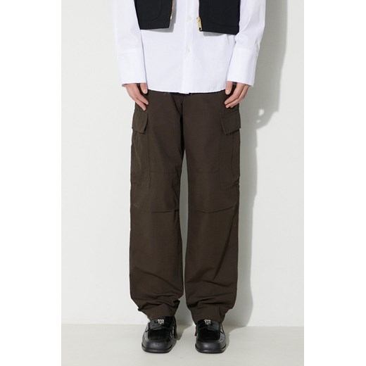 Carhartt WIP spodnie Regular Cargo Pant męskie kolor brązowy proste I032467.4702 ze sklepu PRM w kategorii Spodnie męskie - zdjęcie 166607595