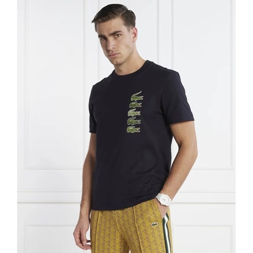 T-shirt męski Lacoste z krótkimi rękawami z bawełny 