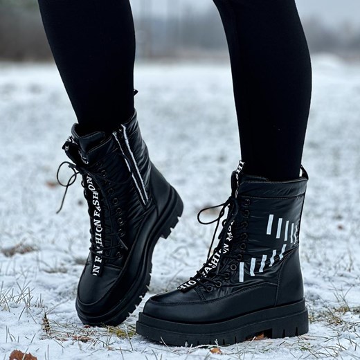 Botki Vinceza sznurowane casual płaskie 