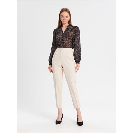 Sinsay - Spodnie z kantem - kremowy ze sklepu Sinsay w kategorii Spodnie damskie - zdjęcie 166612818