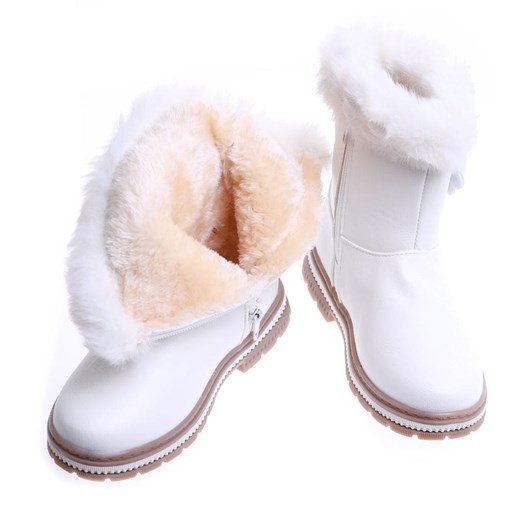 Buty zimowe dziecięce Pantofelek24 kozaki z aplikacjami