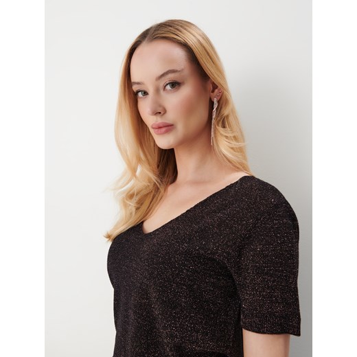 Bluzka damska Mohito z krótkim rękawem z okrągłym dekoltem 