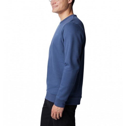Męska bluza dresowa nierozpinana bez kaptura Columbia Tumalo Creek Crew - niebieska ze sklepu Sportstylestory.com w kategorii Bluzy męskie - zdjęcie 166619035
