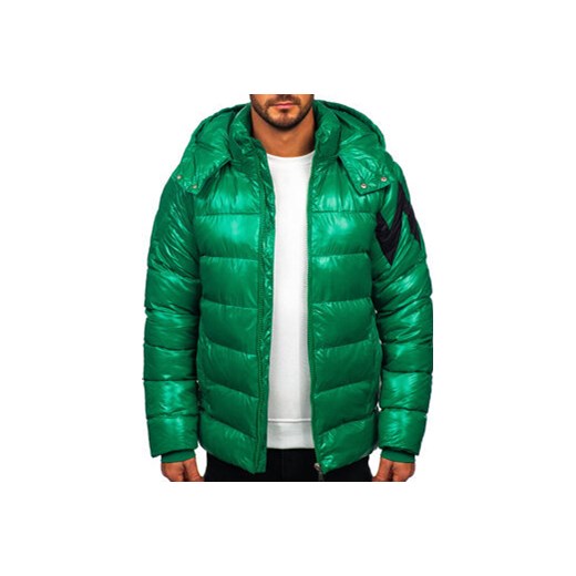 Zielona pikowana kurtka męska zimowa Denley 9981 XL wyprzedaż Denley