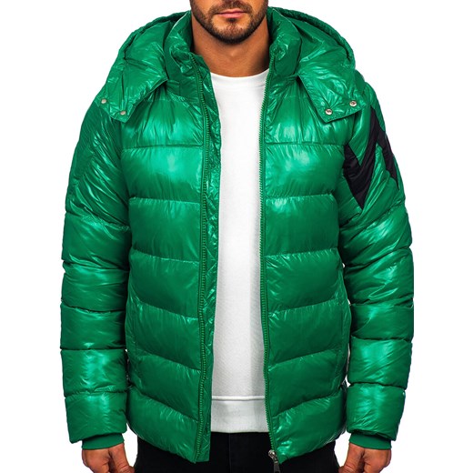 Zielona pikowana kurtka męska zimowa Denley 9981 XL Denley promocja