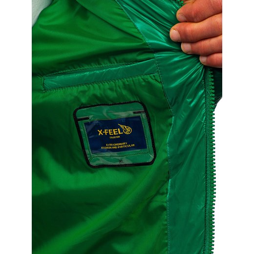 Zielona pikowana kurtka męska zimowa Denley 9981 XL okazja Denley