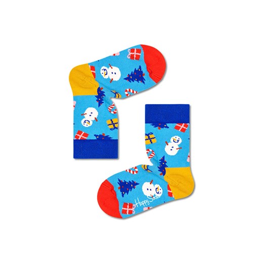 Happy Socks Skarpety &quot;Christmas&quot; w kolorze niebieskim ze wzorem ze sklepu Limango Polska w kategorii Skarpetki dziecięce - zdjęcie 166622686