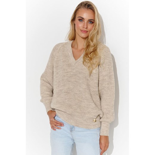 Makadamia Sweter w kolorze beżowym ze sklepu Limango Polska w kategorii Swetry damskie - zdjęcie 166622719
