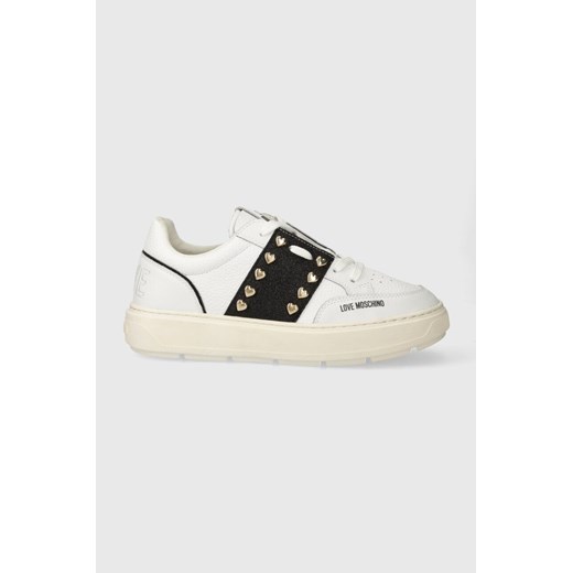 Love Moschino sneakersy kolor biały JA15284G1IJC510A ze sklepu ANSWEAR.com w kategorii Trampki damskie - zdjęcie 166625175