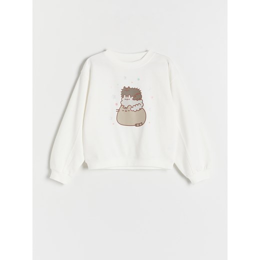 Reserved - Bawełniana koszulka Pusheen - złamana biel Reserved 158 (12 lat) Reserved