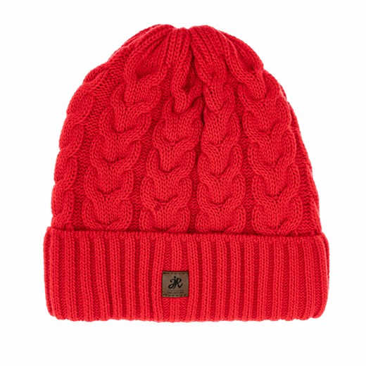 JK Collection czapka zimowa damska czerwona 