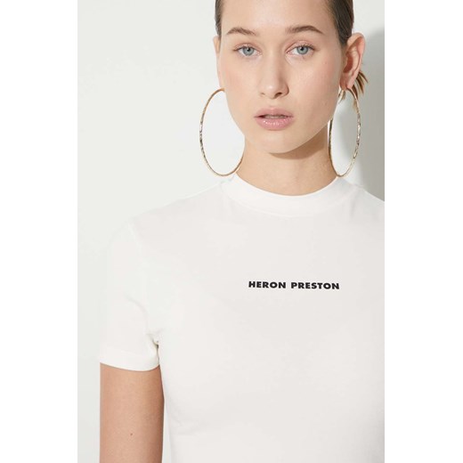 Heron Preston t-shirt Ss Baby Tee damski kolor beżowy HWAA022C99JER0010110 Heron Preston M PRM