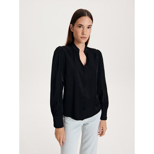 Reserved - Koszula z wiskozą - czarny ze sklepu Reserved w kategorii Koszule damskie - zdjęcie 166638635