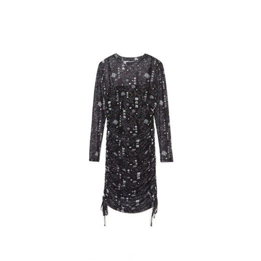 Cropp - Sukienka z nadrukiem al over - wielobarwny ze sklepu Cropp w kategorii Sukienki - zdjęcie 166639385