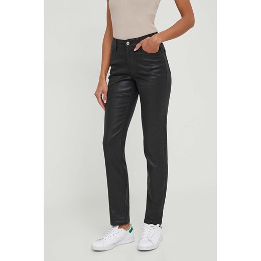 Sisley jeansy damskie kolor czarny ze sklepu ANSWEAR.com w kategorii Jeansy damskie - zdjęcie 166642507