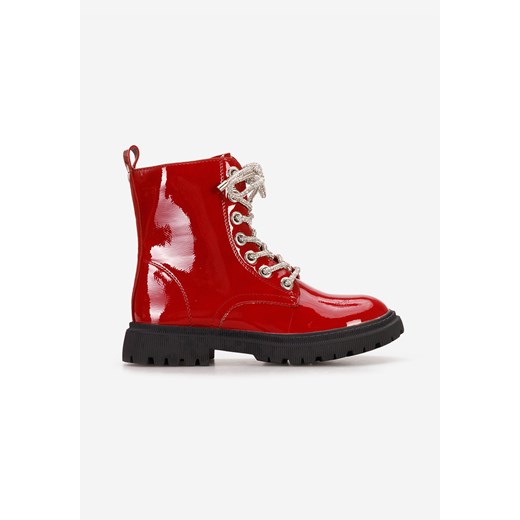 Czerwone botki dziewczęce Pixey ze sklepu Zapatos w kategorii Workery damskie - zdjęcie 166645838