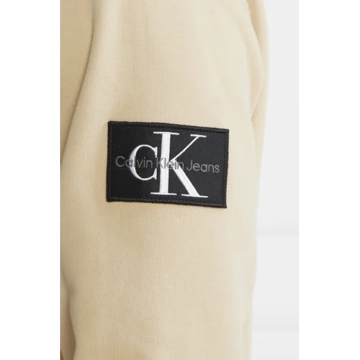 Beżowa bluza męska Calvin Klein młodzieżowa bawełniana 