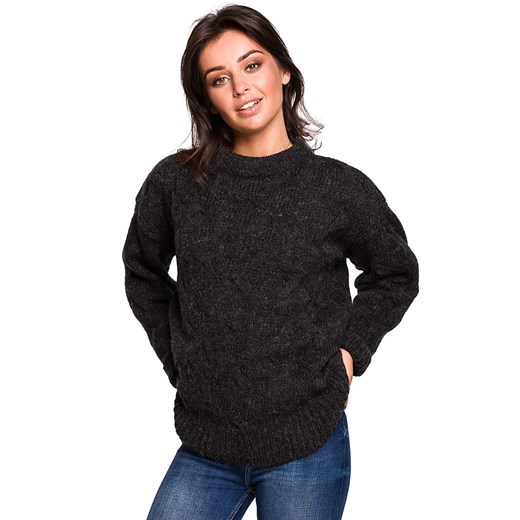 Be Wear Sweter w kolorze grafitowym ze sklepu Limango Polska w kategorii Swetry damskie - zdjęcie 166648159