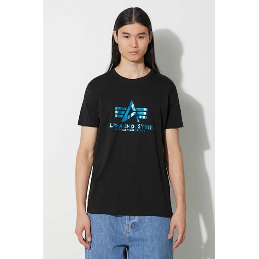 Alpha Industries t-shirt bawełniany kolor czarny z nadrukiem ze sklepu ANSWEAR.com w kategorii T-shirty męskie - zdjęcie 166650615