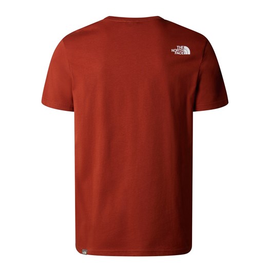 T-shirt męski The North Face z krótkimi rękawami czerwony na zimę 